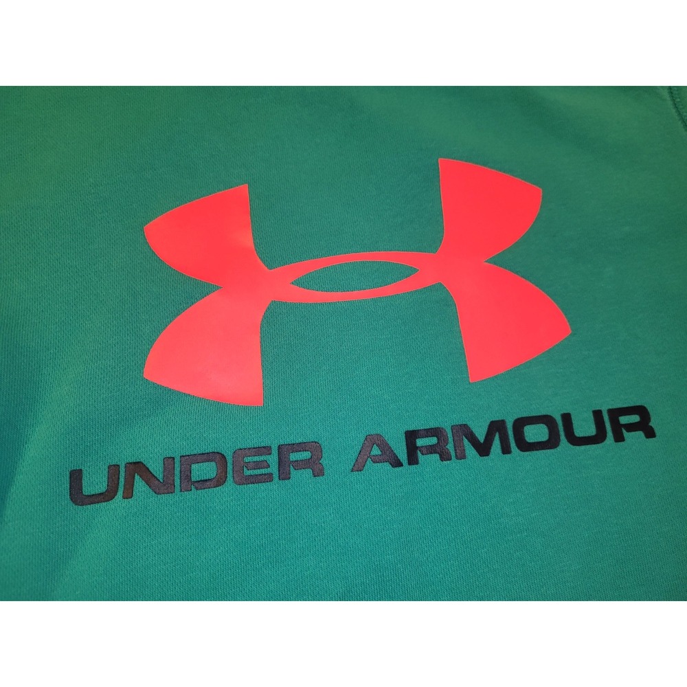 Under Armour Pullover Sweatshirt Activewear Top Pouch Pocket Teal‎ Small - Picture 3 of 5